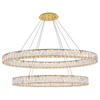 Elegant Lighting Monroe Integrated Led Light Gold Chandelier Clear Royal Cut Crystal 3503D48G
